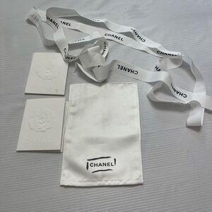 CHANEL HANDBAG CLEANING SOFT CLOTH and WHITE RIBBON